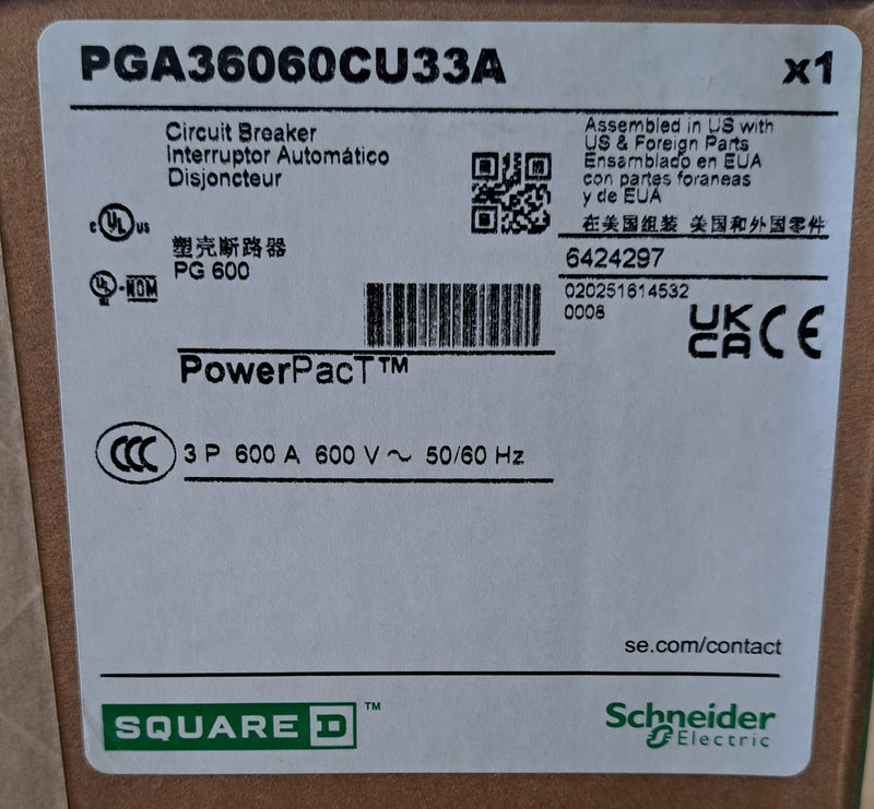 New Square D I-Line PGA36060CU33A