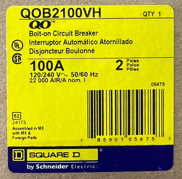New Square D QOB2100VH