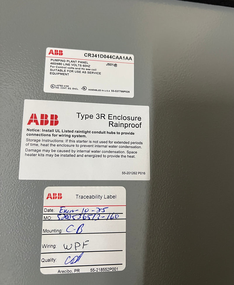 New ABB Pumping Plant Panel