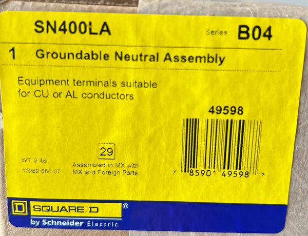 New Square D Groundable Neutral Assembly