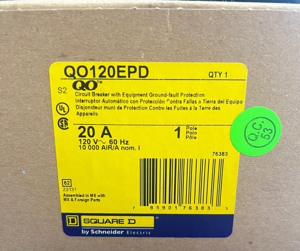 New Square D QO120EPD