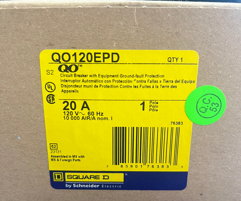 New Square D QO120EPD