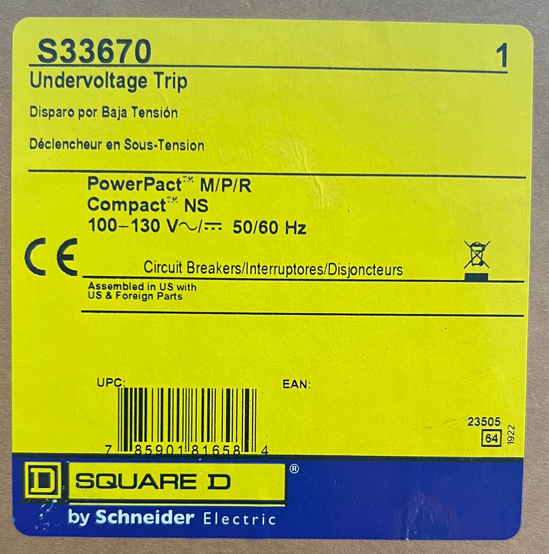 New Square D Undervoltage Trip