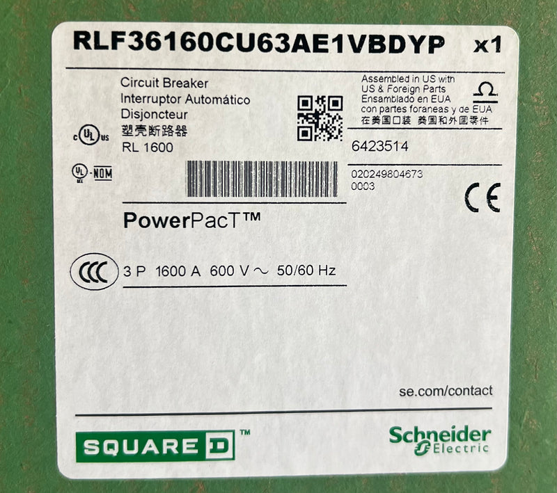 New Square D RLF36160CU63AE1VBDYP
